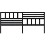  Posteljno vzglavje črno 186x4x100 cm trdna borovina, (20644406) | Shoptok.si