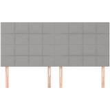  Posteljno vzglavje 4 kosa svetlo siv 90x5x78/88 cm blago, (20792920) | Shoptok.si