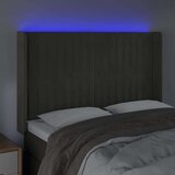  Posteljno vzglavje temno sivo 147x16x118/128 cm žamet, (20933945) | Shoptok.si