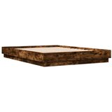  Okvir kreveta s LED svjetlima dimljena boja hrasta 120 x 200 cm | shoptok.hr