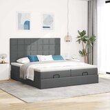  Okvir kreveta s madracima tamnosivi 180x200cm tkanine | shoptok.hr
