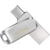 USB C & USB DISK 128GB Ultra Dual LUXE, 3.1, srebrn, kovinski, branje do 150MB/s (SDDDC4-128G-G46)