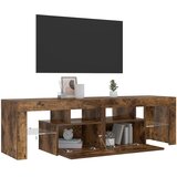 TV ormarić s LED svjetlima boja dimljenog hrasta 140x36,5x40 cm | shoptok.hr