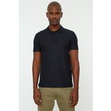 Trendyol Navy Blue Men's Slim Fit Textured Polo Neck T-shirt Polo Neck T-shirt Cene