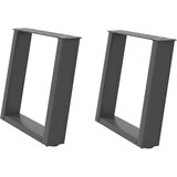  Noge za klub stolić U-oblik 2 kom antracit 50 x (42-43) cm čelik | Eponuda.com
