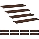 Step treads 12 kom. 110 x 30 x 2 cm Tamno smeđa Slike