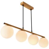 Candellux Lighting Bela/naravna viseča svetilka s steklenim senčilom Carrine – | Shoptok.si