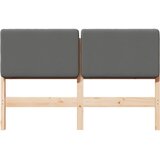  Tapecirani uzglavlje s uzglavljem Smeđa i svijetlosiva 135 cm | shoptok.hr