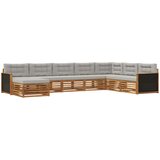  Set vanjskih sofa 8 kom. Prirodna i svjetlosiva | shoptok.hr