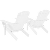  Vrtne stolice Adirondack sa stolićem od masivne jelovine bijele | shoptok.hr