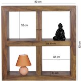 MID.YOU regal 82/82/34 cm barve indijskega rožnega lesa | Shoptok.si