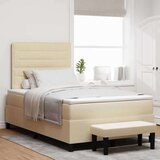 Box spring krevet s madracem Krema 120 x 190 cm tkanina | shoptok.hr