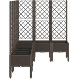  Vrtna sadilica s rešetkom smeđa 160 x 120 x 142 cm PP | shoptok.hr