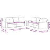  2-dijelni set sofa s jastucima boja cappuccina od umjetne kože | shoptok.hr