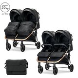 Lorelli Kolica za blizance Duo, Sa torbom, Crna | Eponuda.com