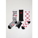 MT Accessoires Kiss Socks 3-Pack Black/White/Red