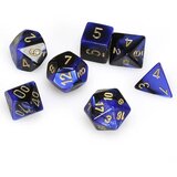 Chessex kockice - polyhedral - gemini - black-blue & gold (7) | ePonuda.com