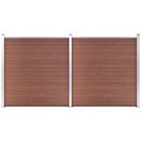 vidaXL Vrtna ograja WPC 353x186 cm rjava Cene