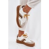 Boto Womens Platform Sneakers With Double Lacing Leopard Print White Niteria | Shoptok.si