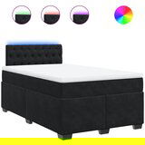 Maison Chic Box spring postelja - Vzmetna postelja z vzmetnico črna 120x190 cm žamet SL10675, (21885740) | Shoptok.si