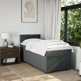  Krevet s oprugama i madracem tamnosivi 90x200 cm od tkanine | shoptok.hr