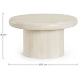 BIZZOTTO Krem okrugao stolić za kavu od masivnog manga ø 75 cm Lopez – | shoptok.hr