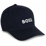 Boss Otroška bombažna bejzbolska kapa mornarsko modra barva