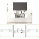 The Living Store Viseča TV omarica bela 100x30x26,5 cm iverna plošča - TV Omarica, (21738299) | Shoptok.si