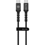 BLAVEC RAPTOR OPLETENI KABEL – TIP C DO TIP C – PD 60W 3A 50 cm – crni | shoptok.hr