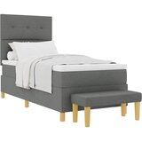  Krevet s opruga kutije Tamno siva 190 x 90 cm tkanina | shoptok.hr