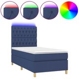  box spring s madracem LED plavi 100x200 cm od tkanine | shoptok.hr