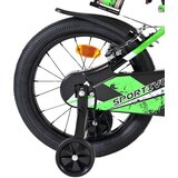 Volare Sportivo dječji bicikl za dječake 16" - Zeleno-crni sa dvije ručne kočnice | shoptok.hr