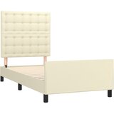  Okvir za krevet s uzglavljem krem 100x200 cm od umjetne kože | Eponuda.com