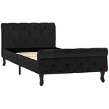  Za krevet crni baršunasti 90 x 200 cm | shoptok.hr