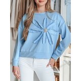 DStreet Bluza damska oversize z kwiatem PETITKA niebieska | Shoptok.si