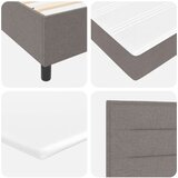  Postelja s škatlastim vzmetenjem z vzmetnico Taupe 140x190 cm Tkanina, (22083077) | Shoptok.si