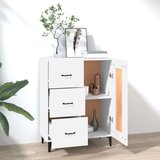  Komoda bela 69,5x34x90 cm konstruiran les, (20600769) | Shoptok.si