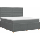  Boxspring krevet s madracem Tamnosiva 140 x 200 cm Tkanina | shoptok.hr