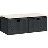 vidaXL 2-dijelni set vrtnih sofa s jastucima crni od poliratana bagrem | shoptok.hr
