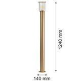  Argon 8754 - Spoljašnja lampa NORFOLK 1xE27/15W/230V IP44 124cm zlatna | Eponuda.com