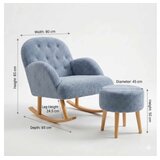 Atelier Del Sofa fotelja i tabure dugmeli grey | Eponuda.com