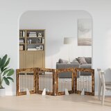  Vrata za pse s postoljem 4 pcs Dimljeni hrast 80 x 80 cm | shoptok.hr