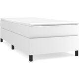 Maison Chic Posteljni okvir - Enojna postelja - Postelja za odrasle bel 100x200 cm umetno usnje-J6203, (21769466) | Shoptok.si