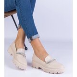 D/CEO marka niezdefiniowana Beige women's loafers decorated with rhinestones Talentino | Shoptok.si