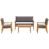 vidaXL Vanjski set kauča Set od 4 Nauljeni završetak Čvrsto drvo akacije | shoptok.hr