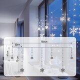 Brilagi LED Božićna zavesa 77xLED/3xAA/USB 3,8m pahuljice hladno bela | Eponuda.com