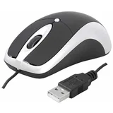 USB žična optična miška črno - srebrna