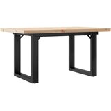  Stolić za kavu O-oblika 80x50x40,5 cm od borovine i čelik | shoptok.hr