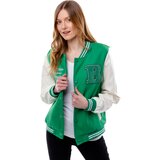 Glano Women's Baseball Jacket - Green Cene
