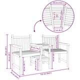  Vrtne vanjske stolice 152 x 63 x 89 cm Čvrsto teak drvo | shoptok.hr